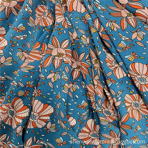 Breathable 100% Rayon Material Ladies Summer Dress Fabric